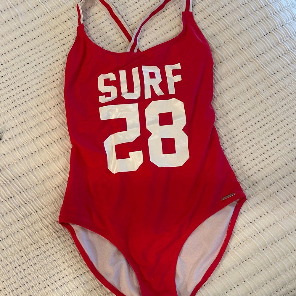 Women's Red Surf One Piece Swimsuit